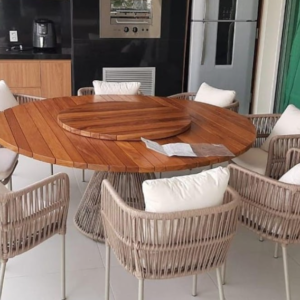 Conjunto mesa  Niterói + 8 cadeiras + Centro Giratório