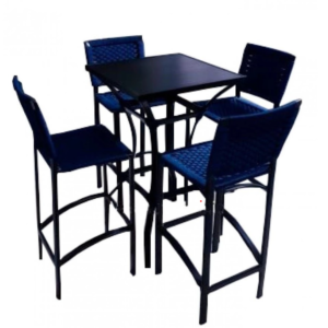 Conjunto Bistrô Roma Mesa Quadrada + 4 cadeiras