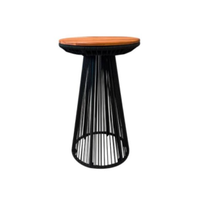 Mesa Bistrô Paris: Feito em corda náutica e madeira ripada